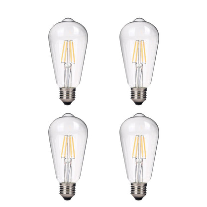 4W ST64 Dimmable Vintage LED Edison Bulbs 2700k Medium Base