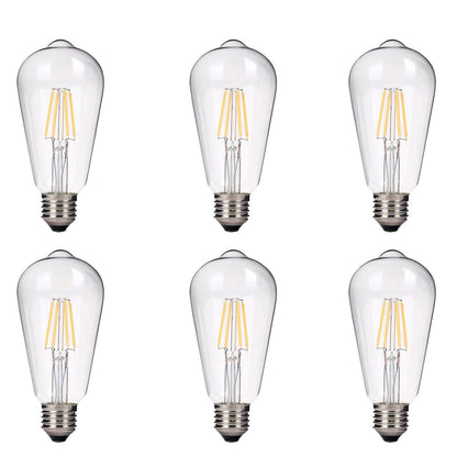 4W ST64 Dimmable Vintage LED Edison Bulbs 2700k Medium Base