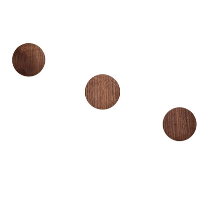 Round Puck Walnut Wood Wall Hook