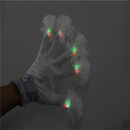 CYNDIE Premium LED Lighting Gloves Flashing Fingers Battery Powered One Pair