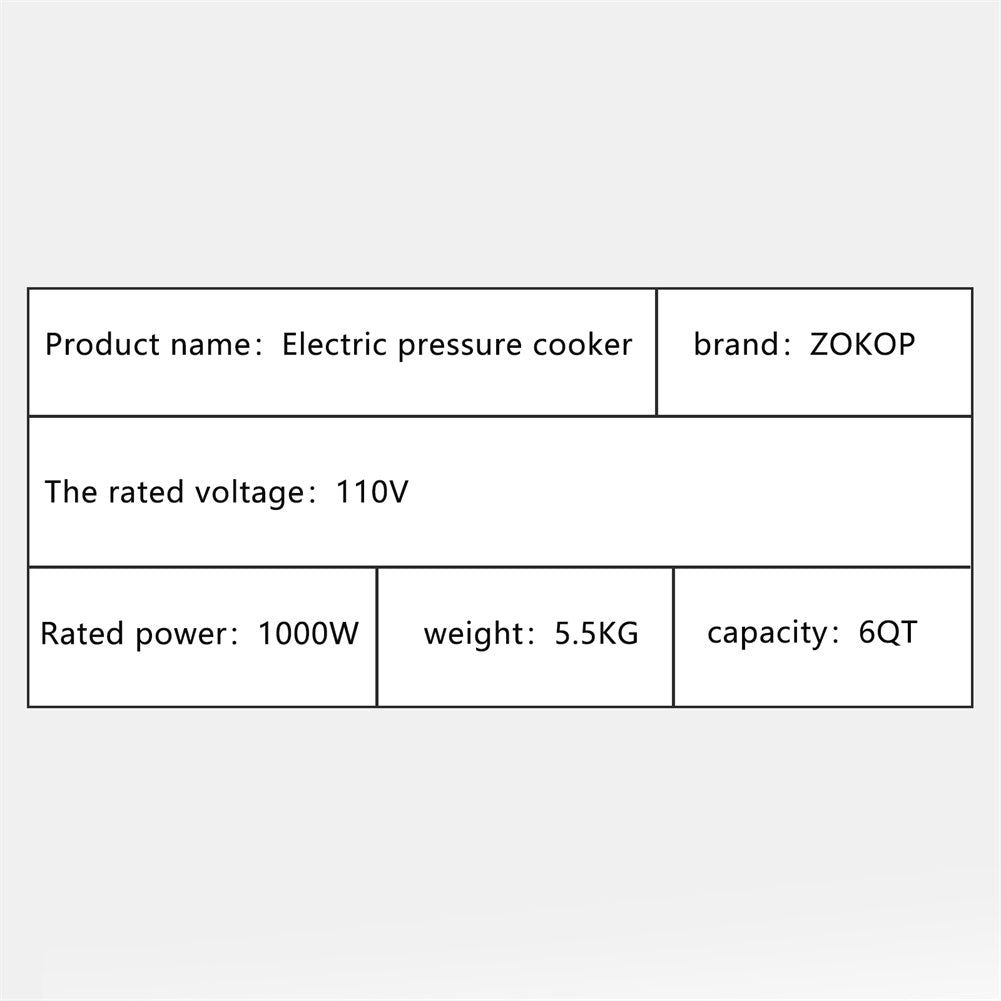 ZOKOP 13-in-1 Electric Pressure Cooker Pot with Reservation Function