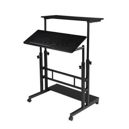 AMYOVE Standing Lifting Computer Table Height Adjustable Laptop Desk Black