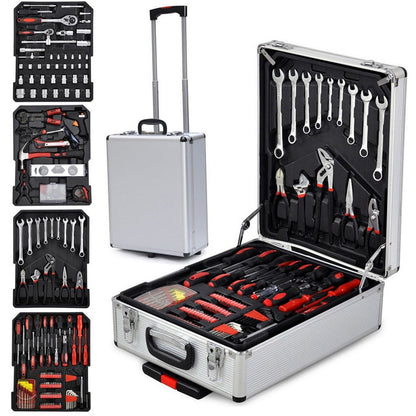 RONSHIN 799 Pcs Trolley Case Tool Repair Set Silver