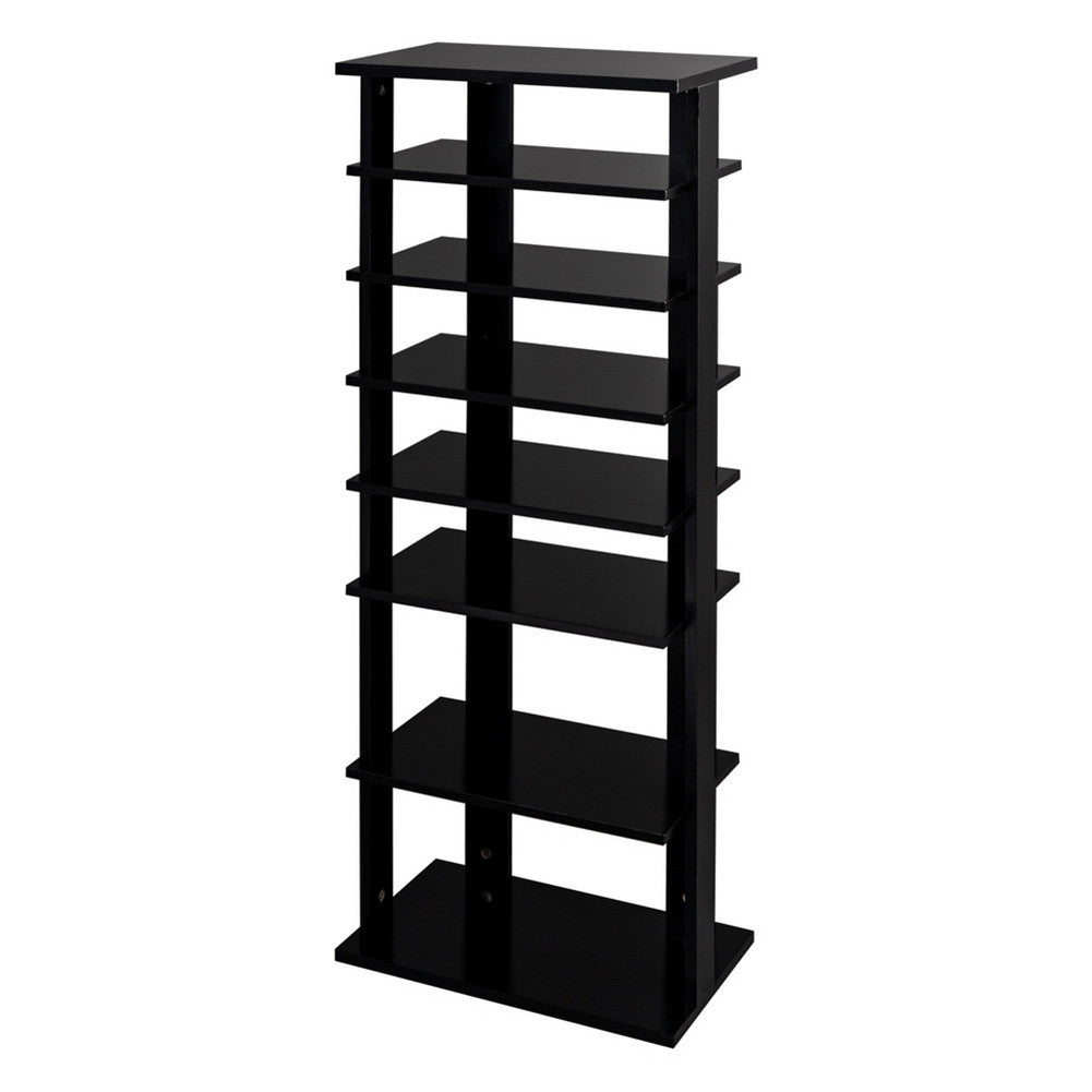 ALICIAN 7-layer Wooden Shoe Rack Storage Mount Household Furniture Room Organizer Black