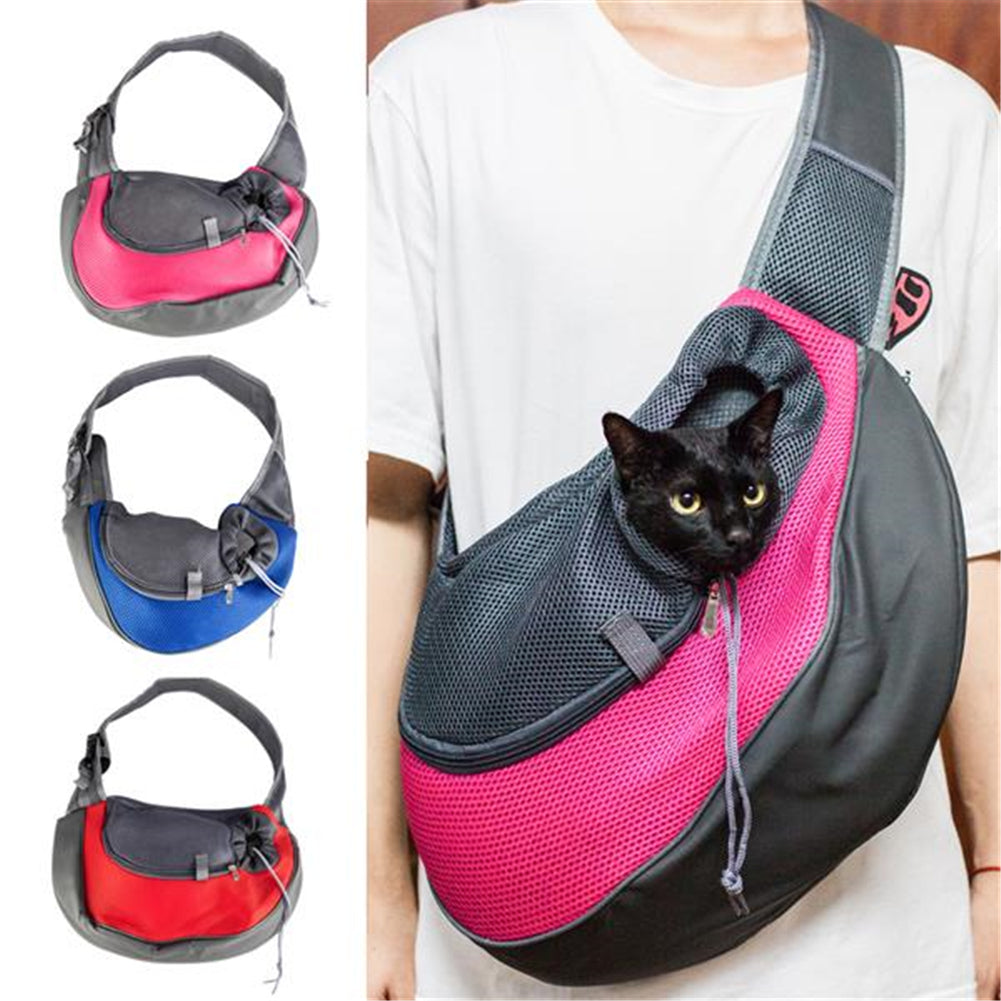 BEESCLOVER Pet Travel Bag Sling Backpack Travel Tote Single Shoulder Bag for Dogs Cats