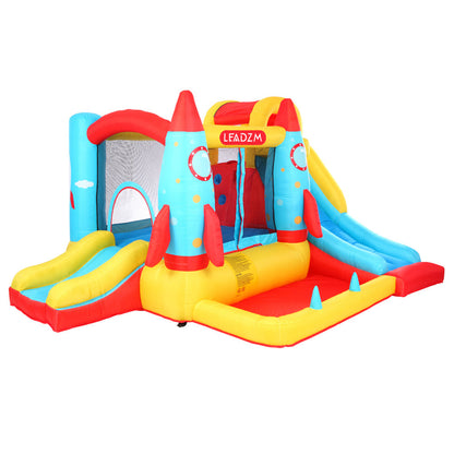 THBOXES Inflatable Bouncer with Air Blower Colorful