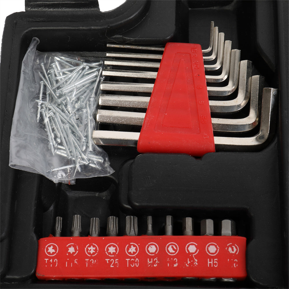 RONSHIN 186pcs Household Repair Tool Set Black Red