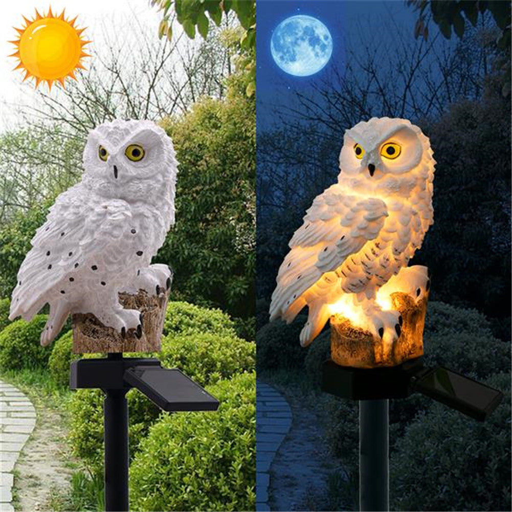 REDCOLOURFUL LED Garden Lights Solar Night Lights Owl Shape Lawn Lamp Brown