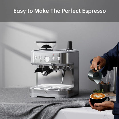 ZSTAR Espresso Machine with Milk Frother and Grinder 15 Bar Automatic Espresso Coffee Machine Coffee Maker