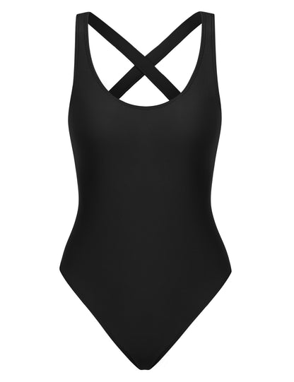 YESFASHION Women Athletic One Piece Swimsuit Racerback Competitive