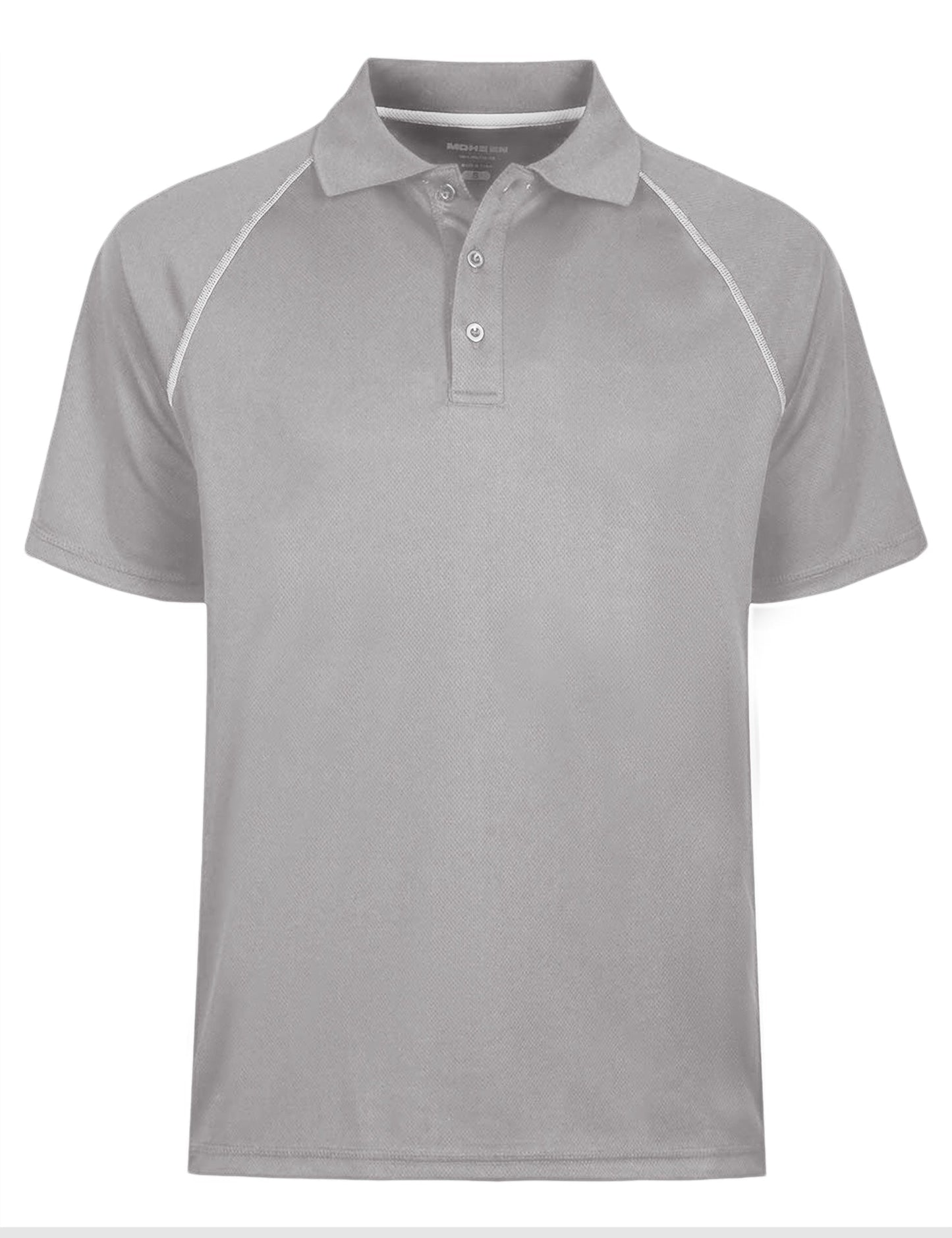 YESFASHION Men's Golf Polo Shirts Short Sleeve Collared T Shirt Grey