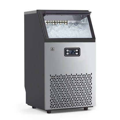 GARVEE 100LBS Commercial Ice Maker Machine Under Counter Stainless Steel Ice Machine