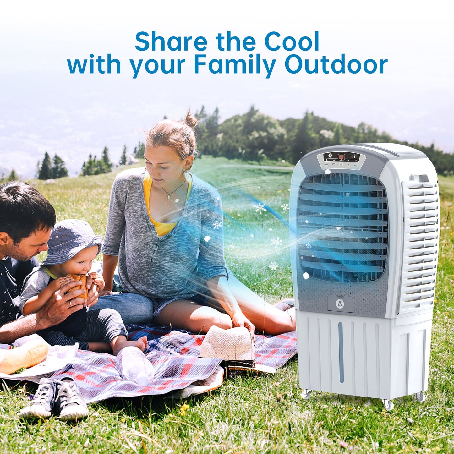 GARVEE Aprafie Evaporative Air Cooler 3500CFM Portable Air Conditioners Swamp Cooler Cooling Fan