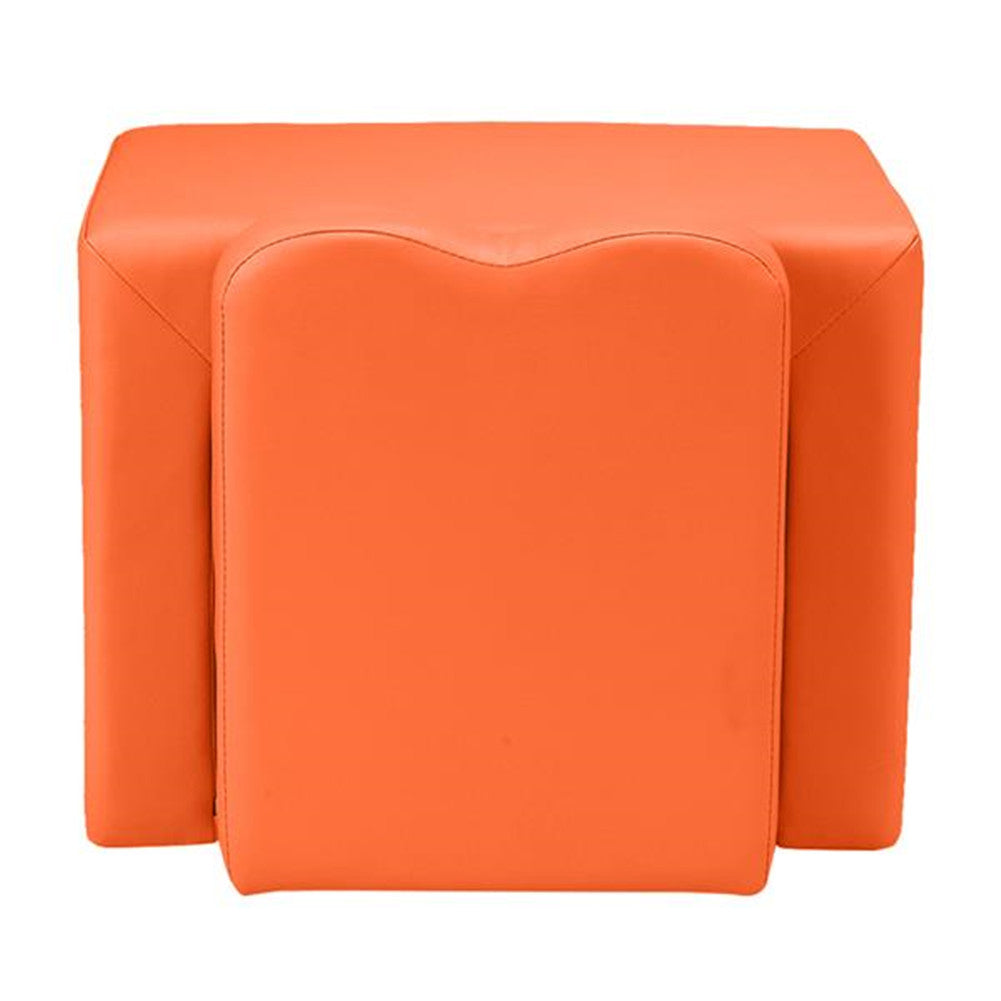 ALICIAN Children Sofa 49*32*39cm Rectangular 2-in-1 Sofa and Table Orange