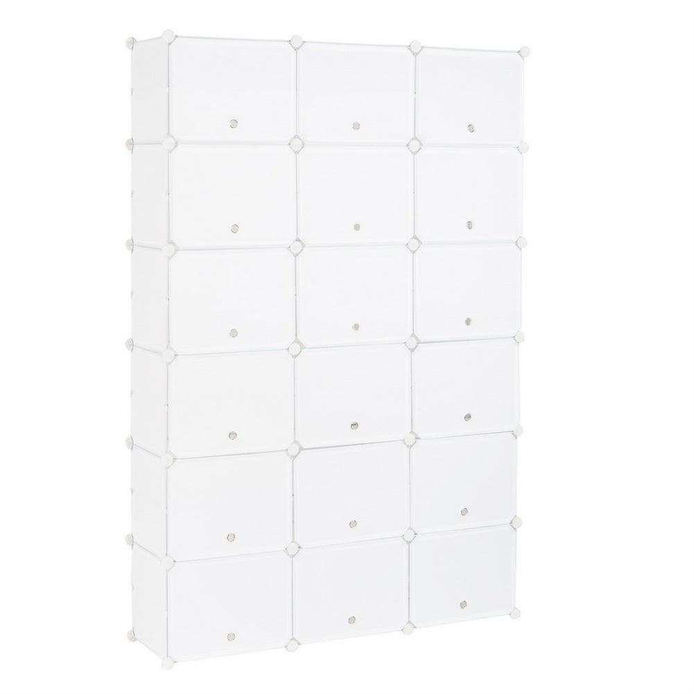 RONSHIN 3 Rows 12-tier Portable Shoe Rack Organizer Shoe Cabinet 122 x 32 x 180cm White