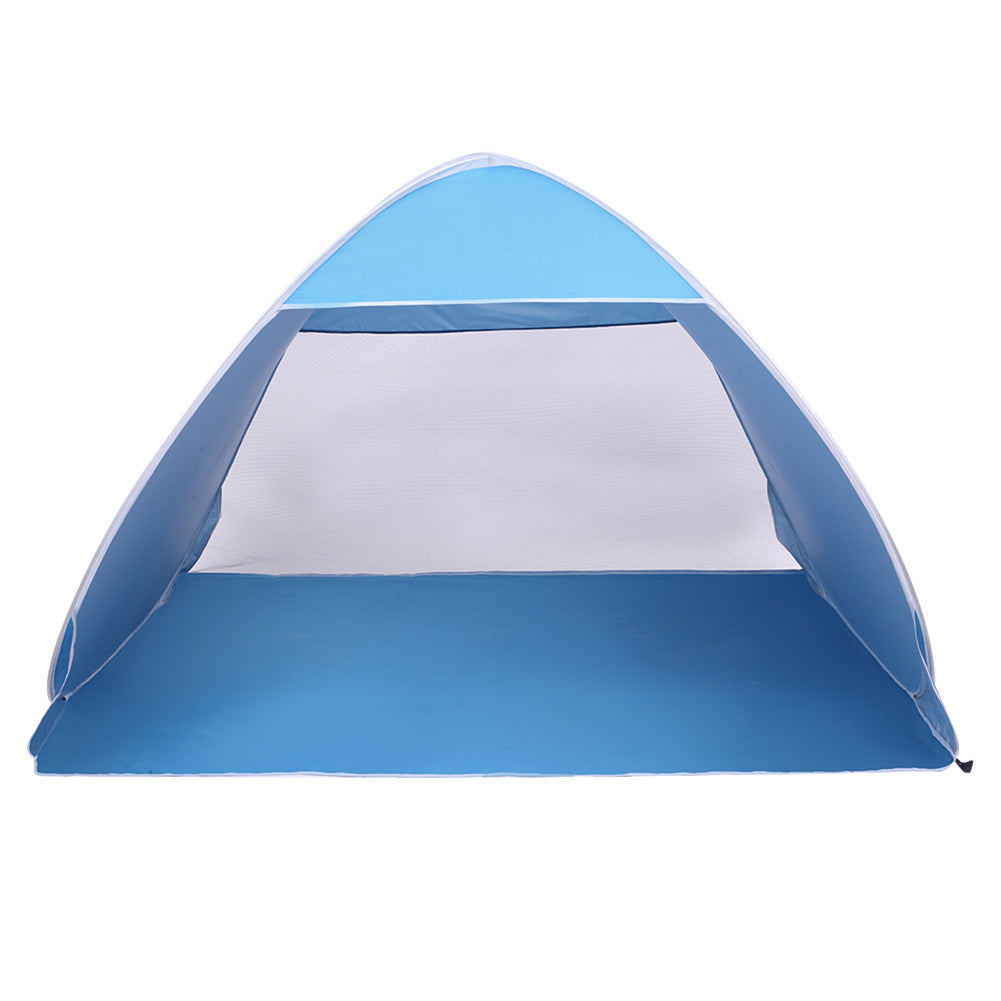 THBOXES Automatic Beach Tent Pop Up Waterproof Breathable Sun Umbrella Blue