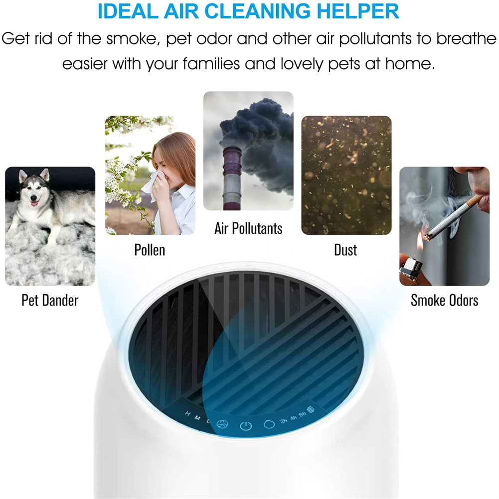 MOOKA Hepa Air Purifier Low Noise 3 Timer Settings 360 Degree Deep Purification