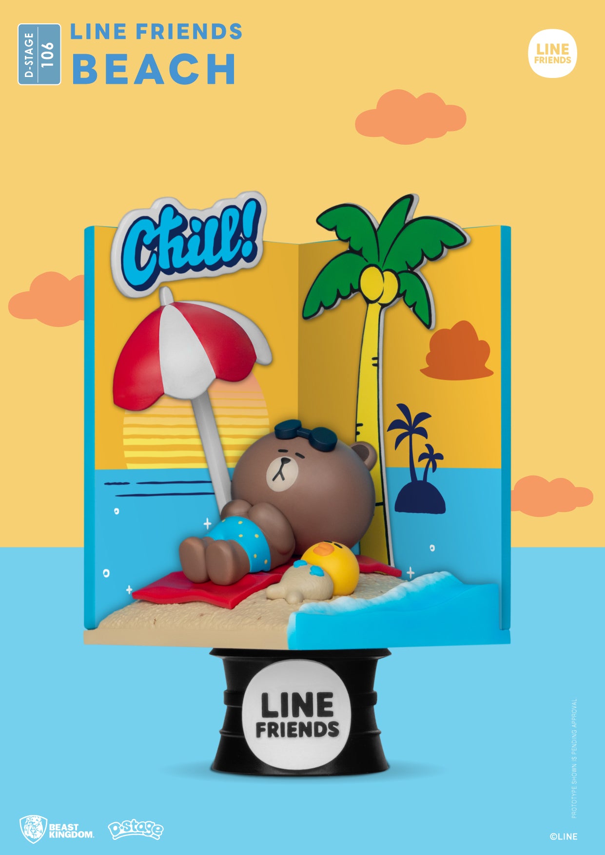 Diorama Stage-106-Line Friends-Beach (D-Stage)