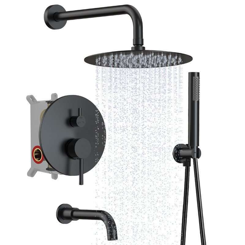 AquaFusion Trio Collection Tub And Shower Faucet With Rough-In Valve