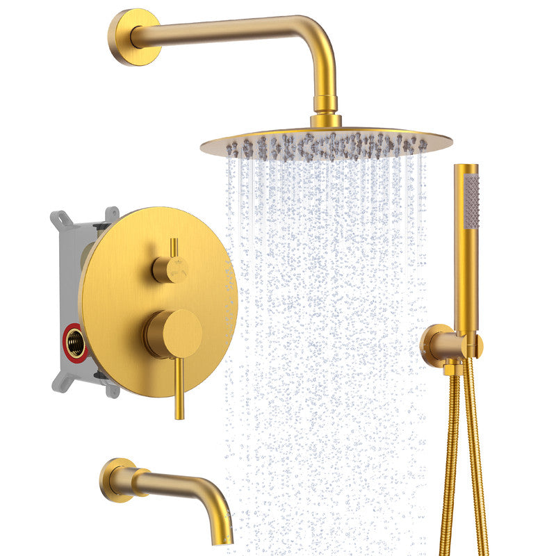 AquaFusion Trio Collection Tub And Shower Faucet With Rough-In Valve