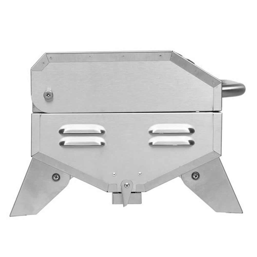 ZOKOP Portable Gas Grill Stove Square Stainless Steel Bbq Stove Silver