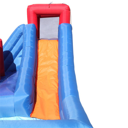 THBOXES Inflatable Castle Water Slide Bouncer Without Fan with Nozzle Arch 4.3x4x2.05m