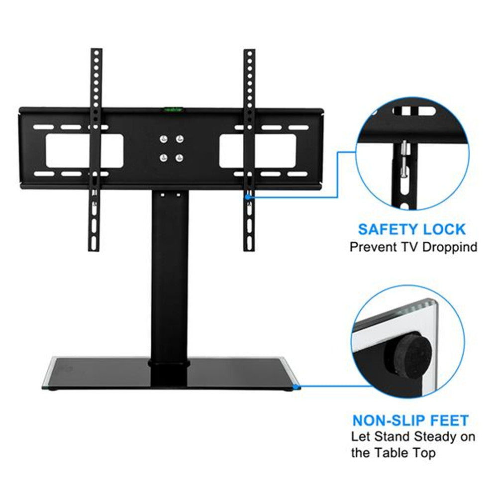 RONSHIN TV Stand 32-55 Inches Desktop Single-column 3 Levels Black