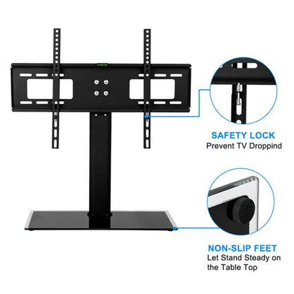 RONSHIN TV Stand 32-55 Inches Desktop Single-column 3 Levels Black