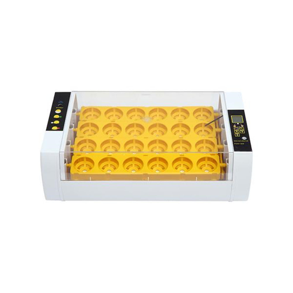 DISHYKOOKER Poultry Automatic Incubator for 24 Eggs with LED Egg Lighter Water Injector White