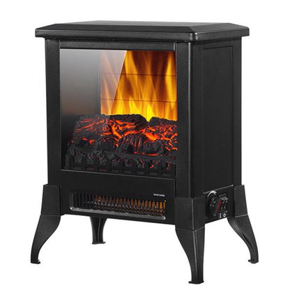 ZOKOP 14Inch Freestanding Electric Fireplace Heater Stove Black