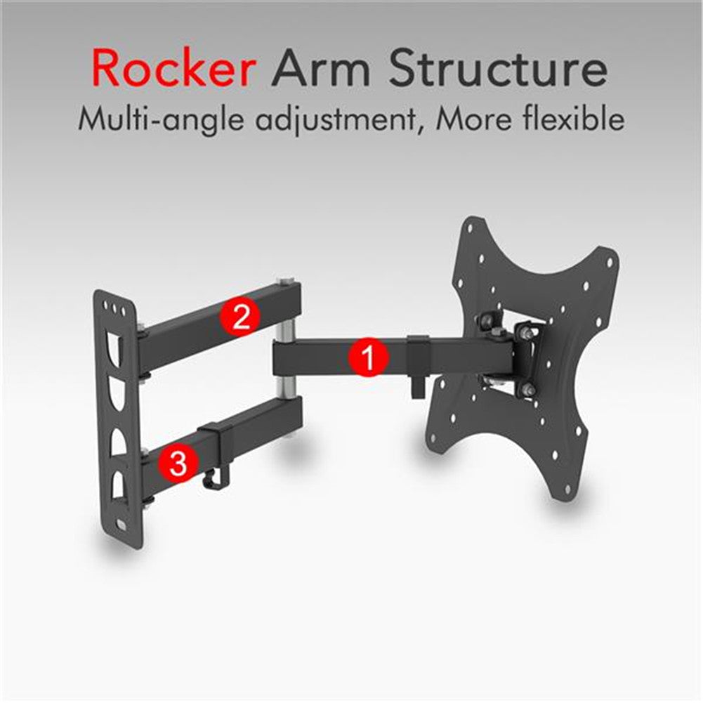 RONSHIN TV Wall Mount Full Motion Bracket 26-55 Inches Black