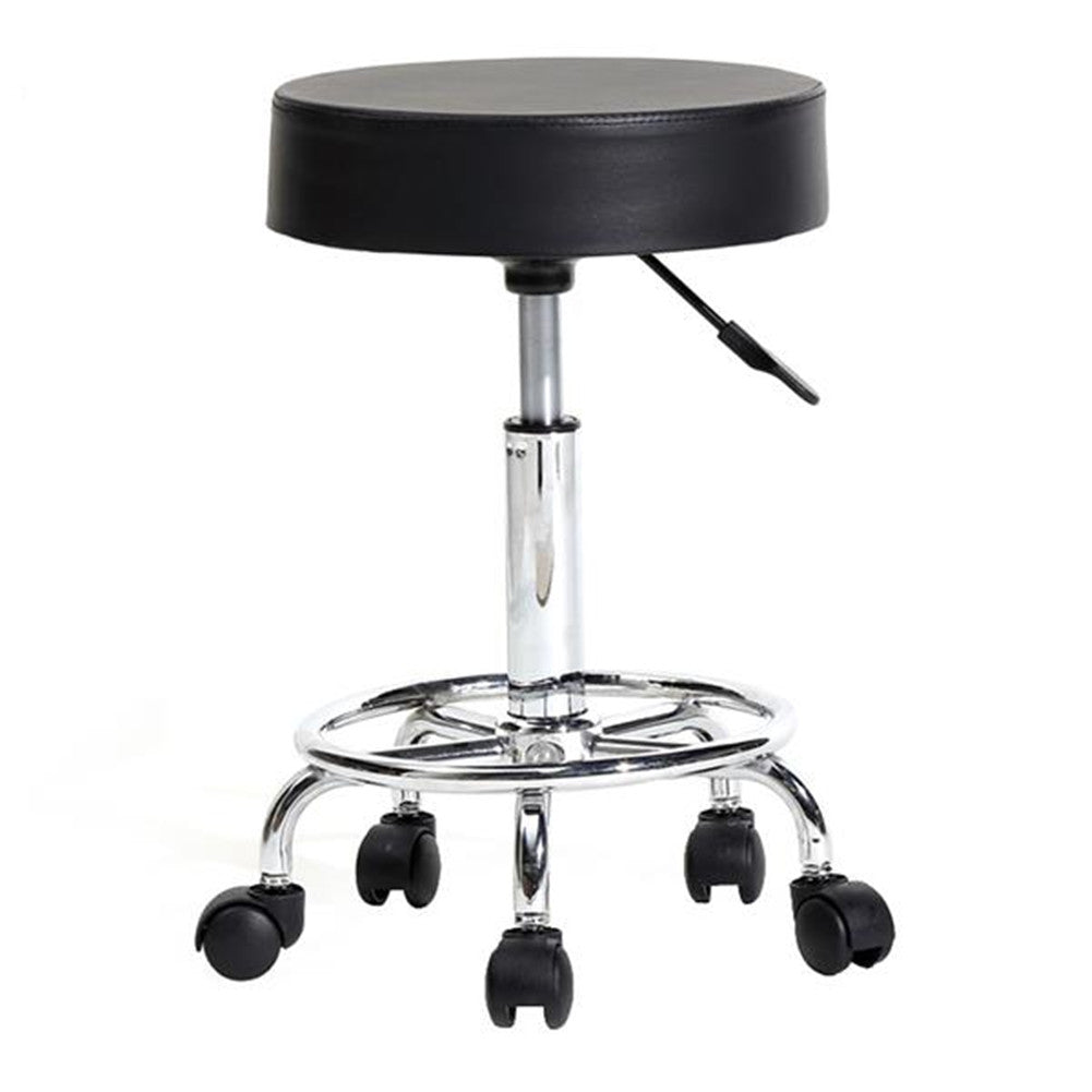 ALICIAN ALICIAN Round Bar Stool Height Adjustable Swivel Pub Chair Black