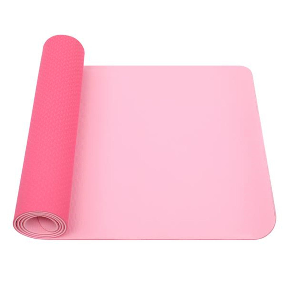 DSSTYLES TPE Yoga Mat 183*61*6cm Non-slip Gym Pad Pink