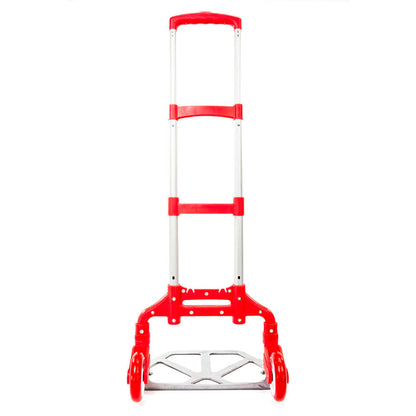 RONSHIN Trolley Cart Portable Cart Foldable Retractable Luggage Cart Red