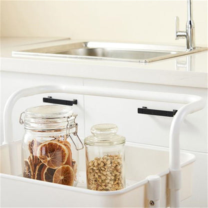 RONSHIN 3 Layers Storage Cart for Kitchen Bedroom Milk White