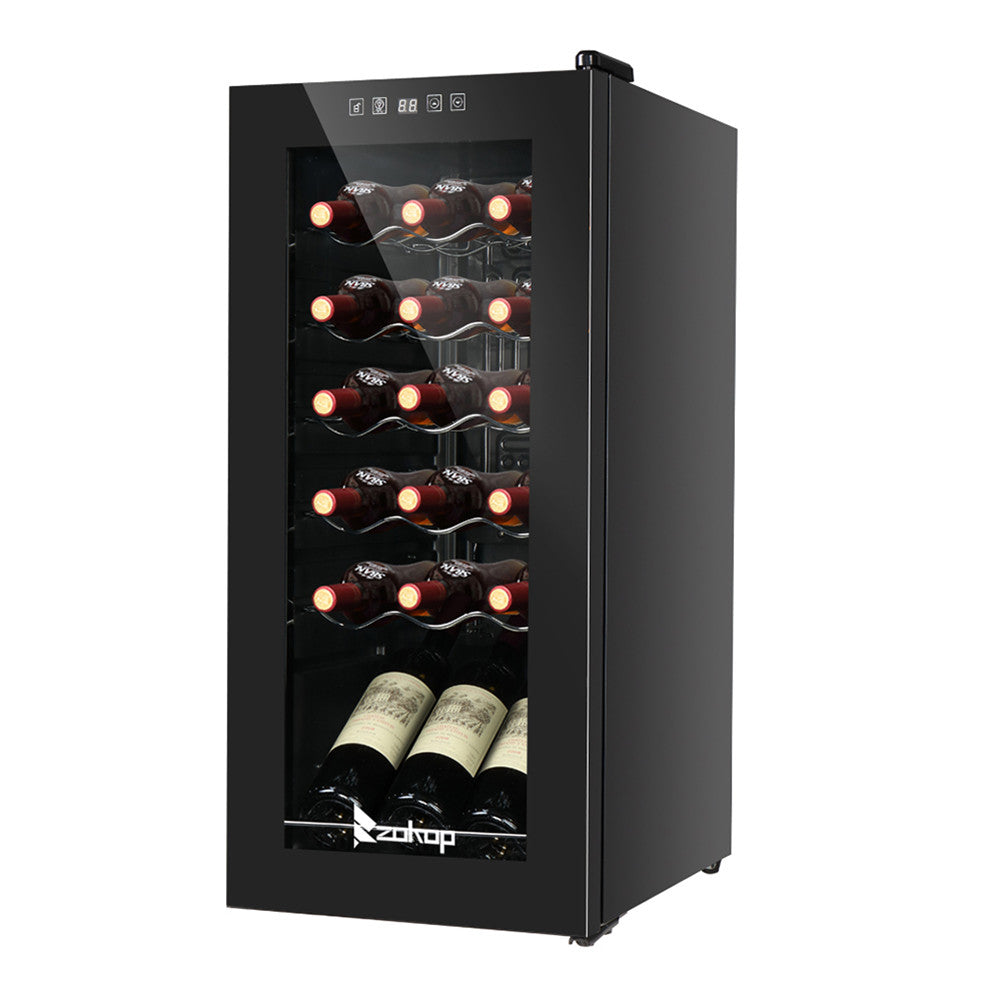 ZOKOP 52L 18 Bottle Compressor Wine Cooler Cold Rolled Plate Black