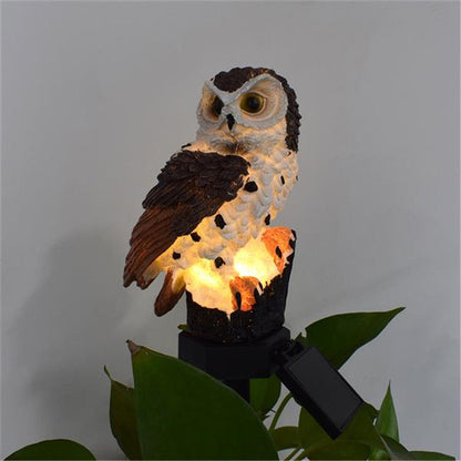 REDCOLOURFUL LED Garden Lights Solar Night Lights Owl Shape Lawn Lamp Brown