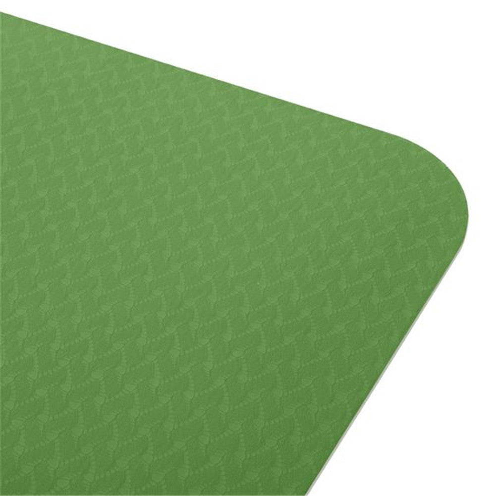 DSSTYLES TPE Yoga Mat 183*61*6cm Non-slip Gym Pad Dark Green