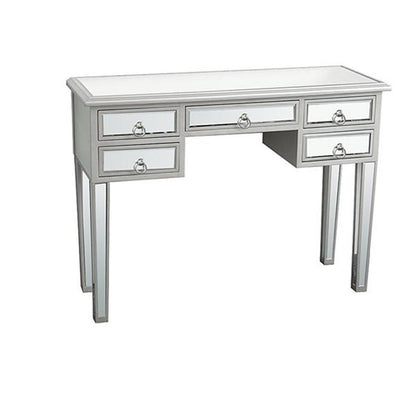 AMYOVE Mirrored Desk Vanity Table With 5 Drawers For Home Bedroom Storage
