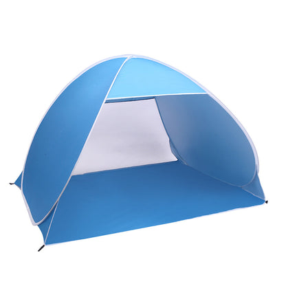 THBOXES Automatic Beach Tent Pop Up Waterproof Breathable Sun Umbrella Blue