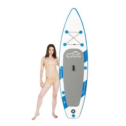 THBOXES Inflatable 11ft Paddle Board with Removable Fin Surfboard Blue