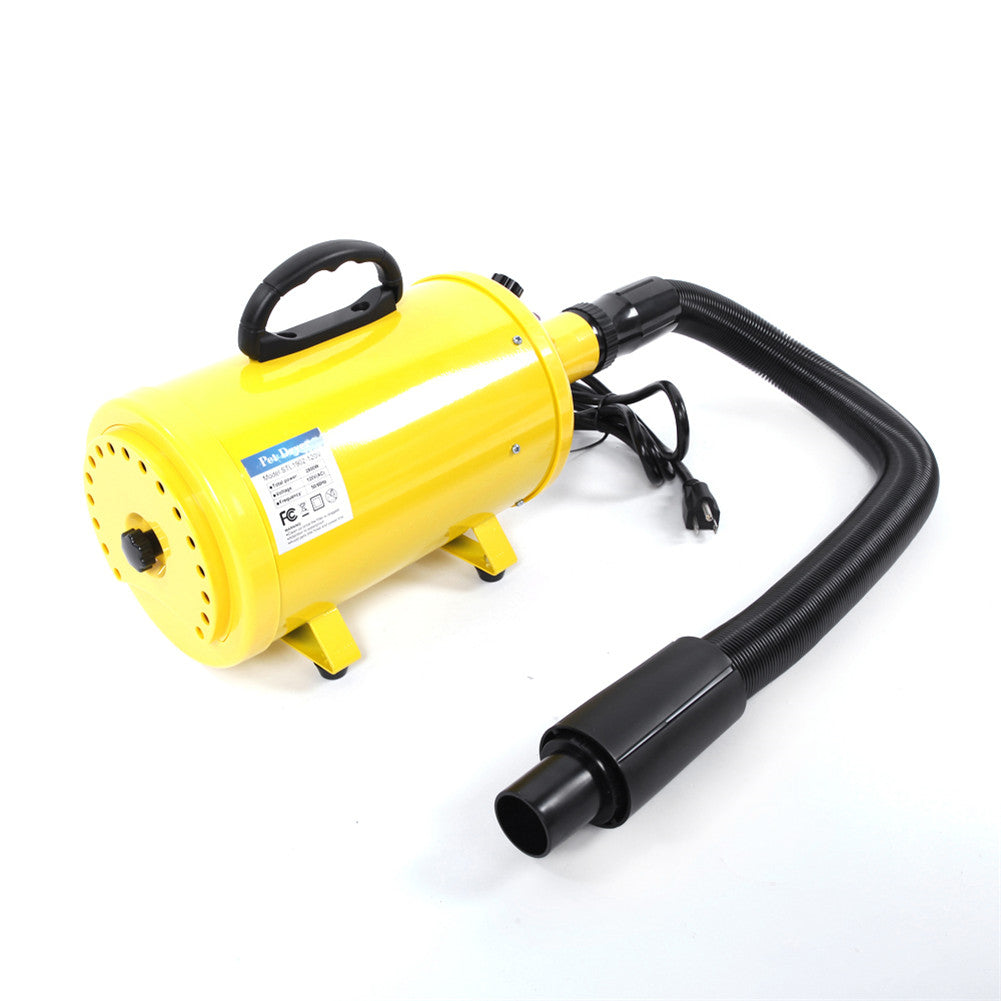 BEESCLOVER 2800W Pet Hair Dryer Frequency Conversion Blower for Dog Yellow