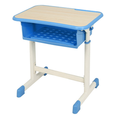 AMYOVE Student Desk Chair Set Adjustable Kids Table Seats Classroom Blue