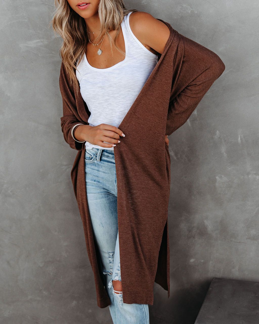 Women's Long Sleeve Cardigan Knit Sweater