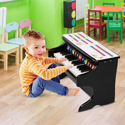 YIWA Children Wooden Piano 25-Key Mechanical Sound Piano Musical Instruments Toys