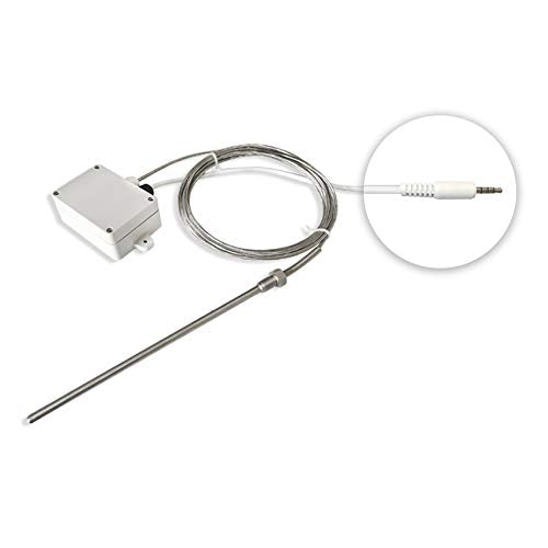 UbiBot RS485 PT-100 Thermocouple Temperature Probe, Platinum Resistor Sensor for Extreme Heat or Cold, Monitor -200 to 400 C, Audio Plug, for GS1 Device only