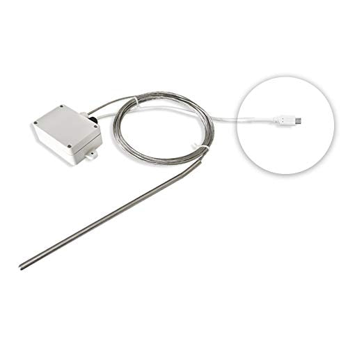UbiBot RS485 PT-100 Thermocouple Temperature Probe, Platinum Resistor Sensor for Extreme Heat or Cold, Monitor -200 to 400 C, USB Connector, for WS1 Pro Device only