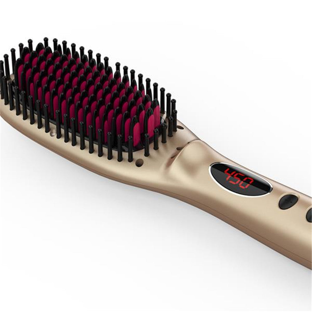 RONSHIN Rapid Heating Hair Straightener Brush Ceramic Heated Electric Comb