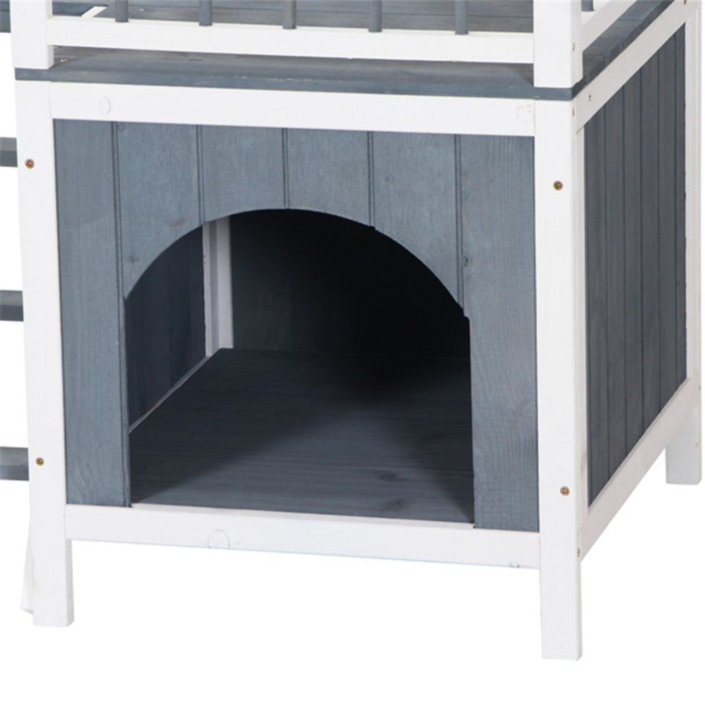 BEESCLOVER 730*530*660cm Pet House Cat Dog Kennel With Open Door Top Fence