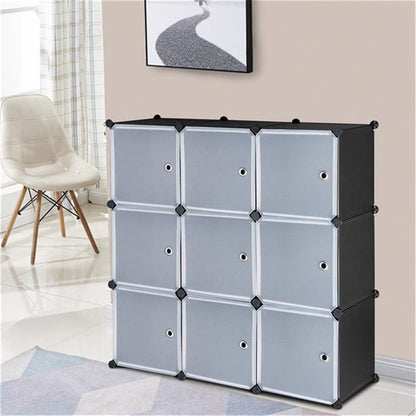 RONSHIN Storage Organizer Diy 9-Cube Storage Shelving With Doors